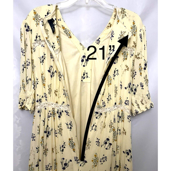 L.O.V. Yellow Vtg Women’s Dress Babydoll Boho Size XL - Picture 9 of 10